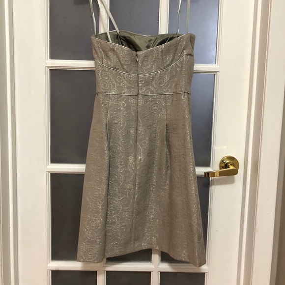 BCBG Shimmery Silver Dress - Picture 2 of 2